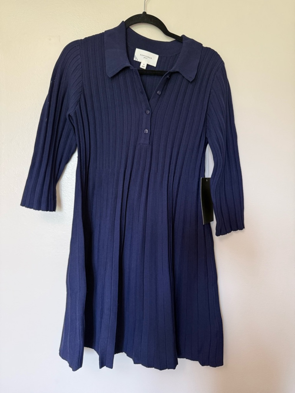 NEW Tuckernuck Navy Ribbed Polo Dress